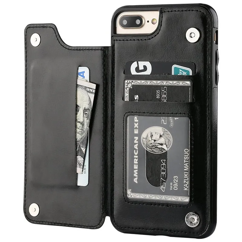 Luxury Detail Luxury Slim Fit Premium Leather Flip Case For iPhone