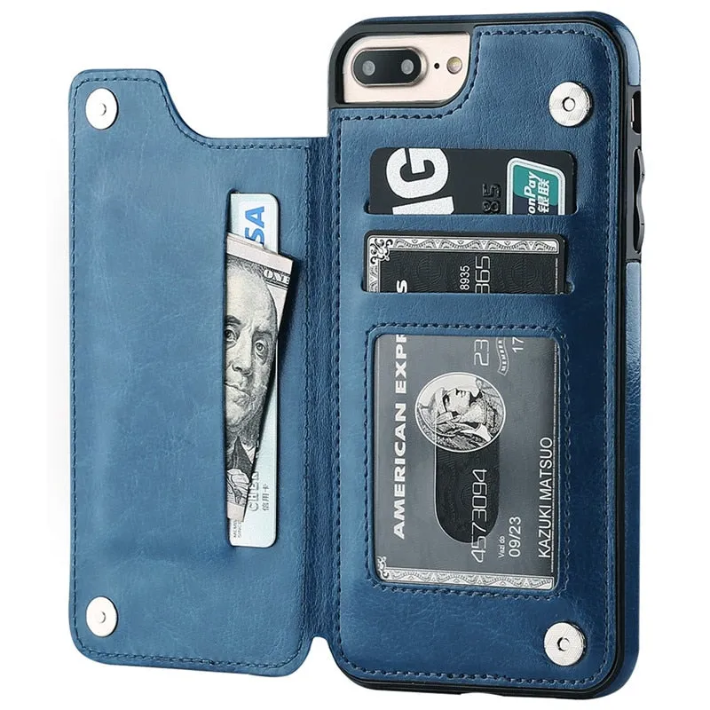 Luxury Slim Fit Premium Leather Flip Case For iPhone Hybrid Pattern Design Shockproof Frame