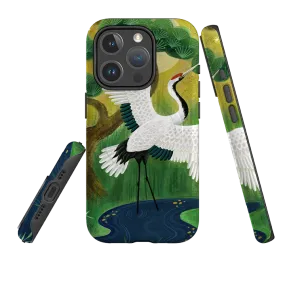 iPhone MagSafe Tough Case - Crane By Bex Parkin Comfort grip design
