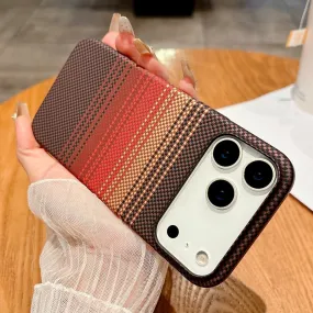 Ultra Thin Creative Pattern Luxury carbon fibre magsafe charging phone case for iPhone 17/16/15