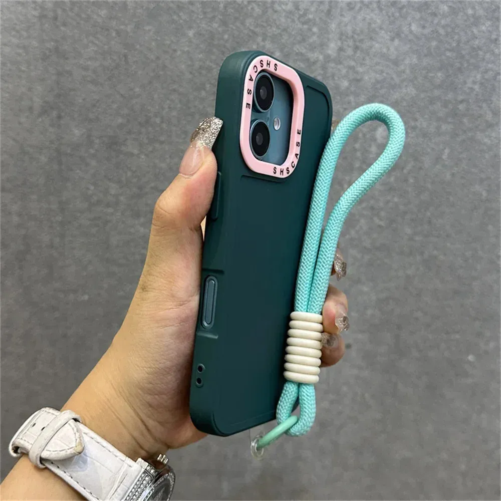 Luxury Wrist Strap / Bracelet Phone Case For iPhone Soft Surface