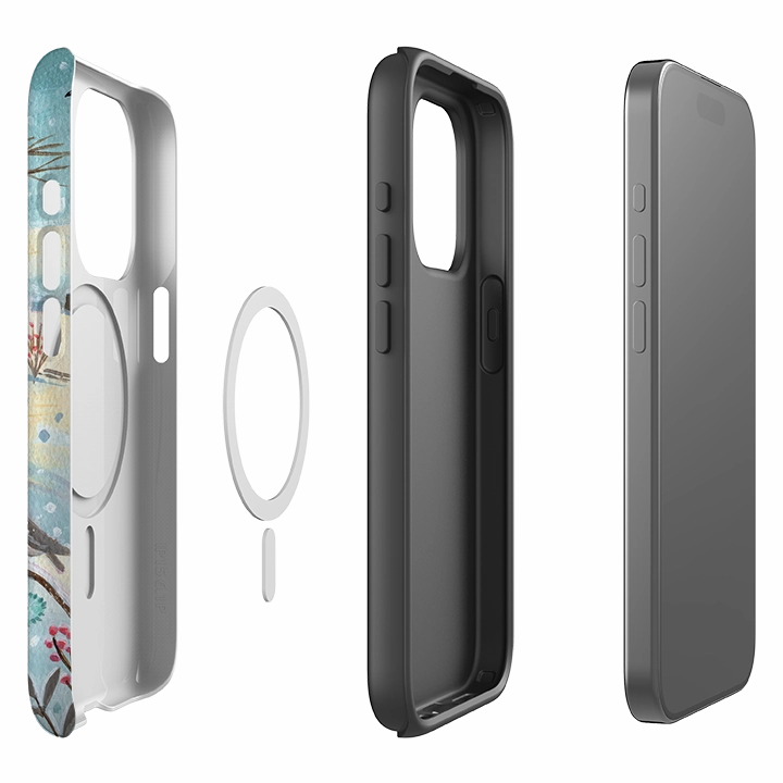 Polished Look Vivid Pattern Design iPhone MagSafe Tough Case - Christmas Cats By Mary Stubberfield