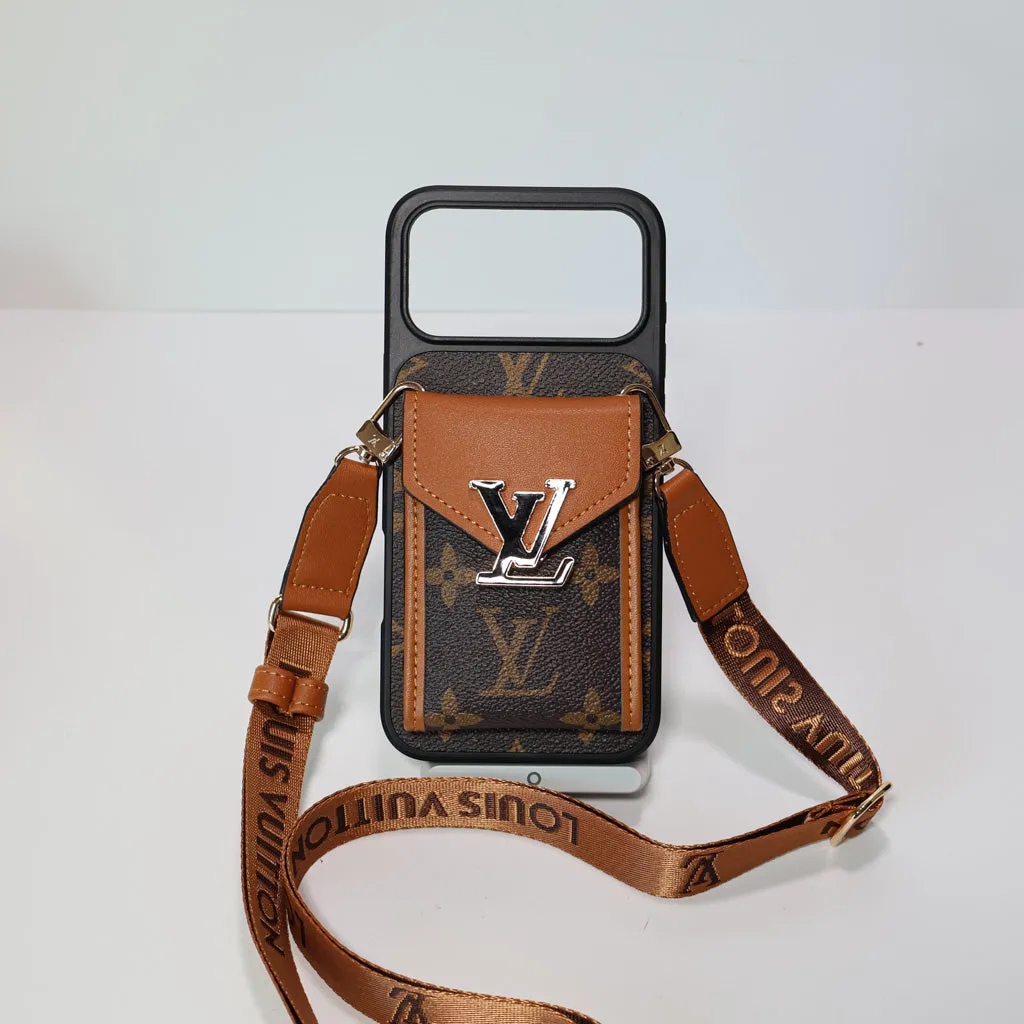 LV Crossbody Phone Case For iPhone 17 / 16 / 15 / 14 Travel Essential