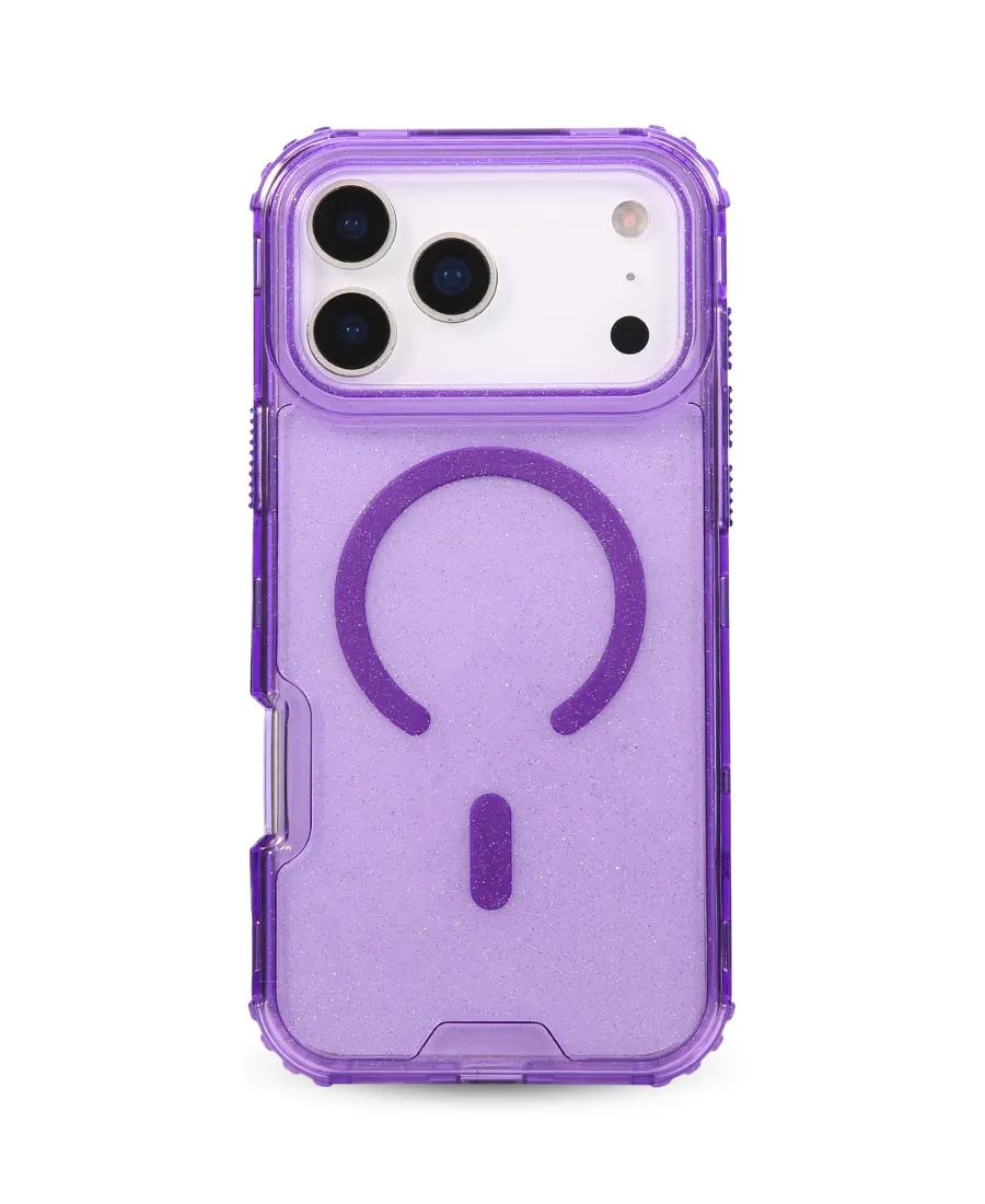 Purple Neon MagSafe Phone Case Protective Build Texture Protective Detailing Edge