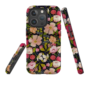 Ergonomic Shape Pocket Safe iPhone MagSafe Tough Case - Vintage Roses By Bex Parkin