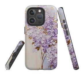 Matte Texture iPhone MagSafe Tough Case - Purple Floral