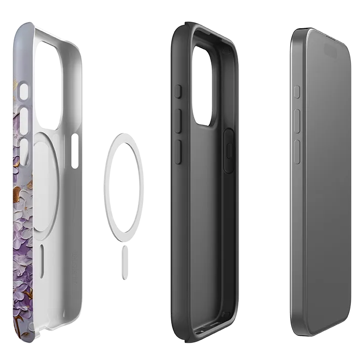 slim fit iPhone MagSafe Tough Case - Purple Floral