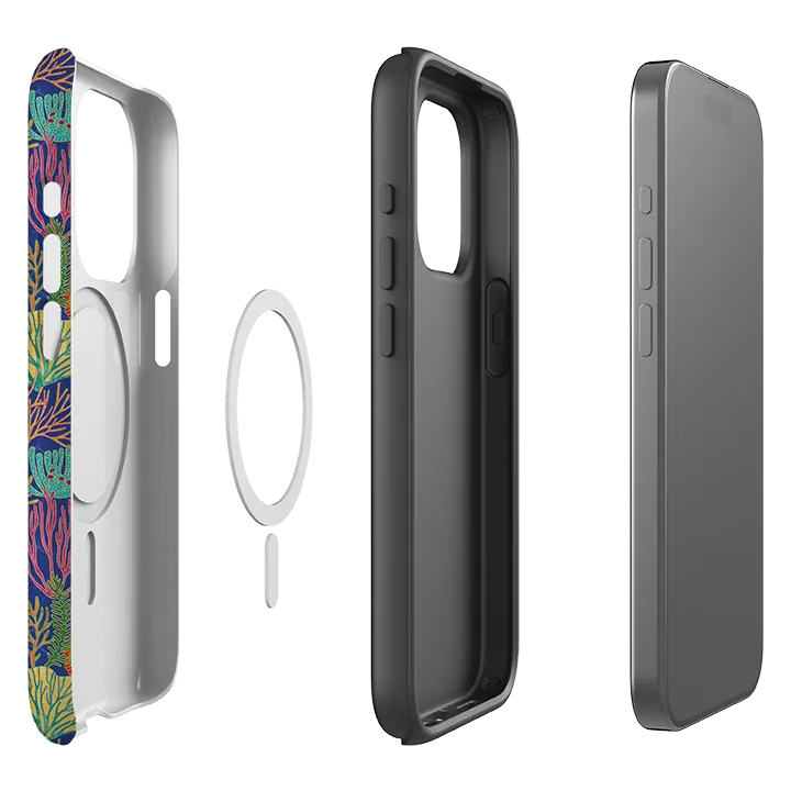 soft look Carbon Fiber iPhone MagSafe Tough Case - Coral By Natalie Pedetti Prack