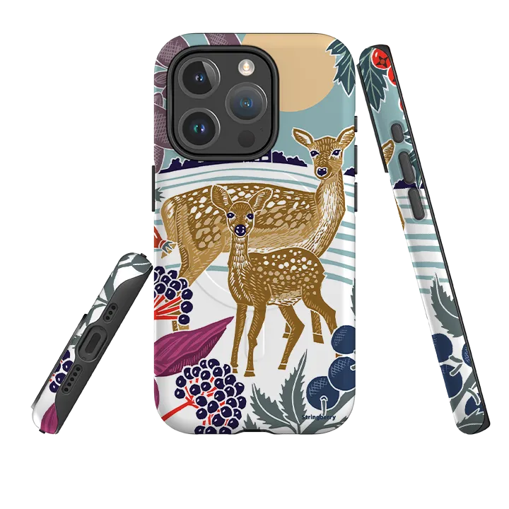 Modern Edge Layer Waterproof Design iPhone MagSafe Tough Case -  Deer By Kate Heiss
