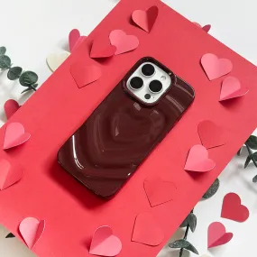 Functional Design Lightweight Build Quality Melting Heart Phone Case - Burgundy
