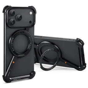 Metal Ultra-thin Phone Case Rotatable Stand Magsafe Protective Shockproofr For iPhone 17/ 16 /15 /14 Minimal Style