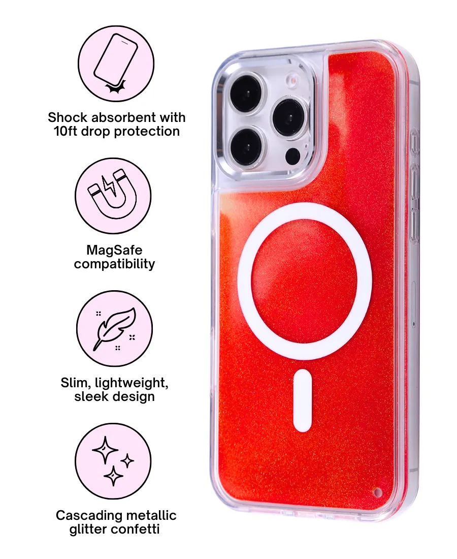 Protective Texture Finish Sunset Glitter MagSafe Phone Case