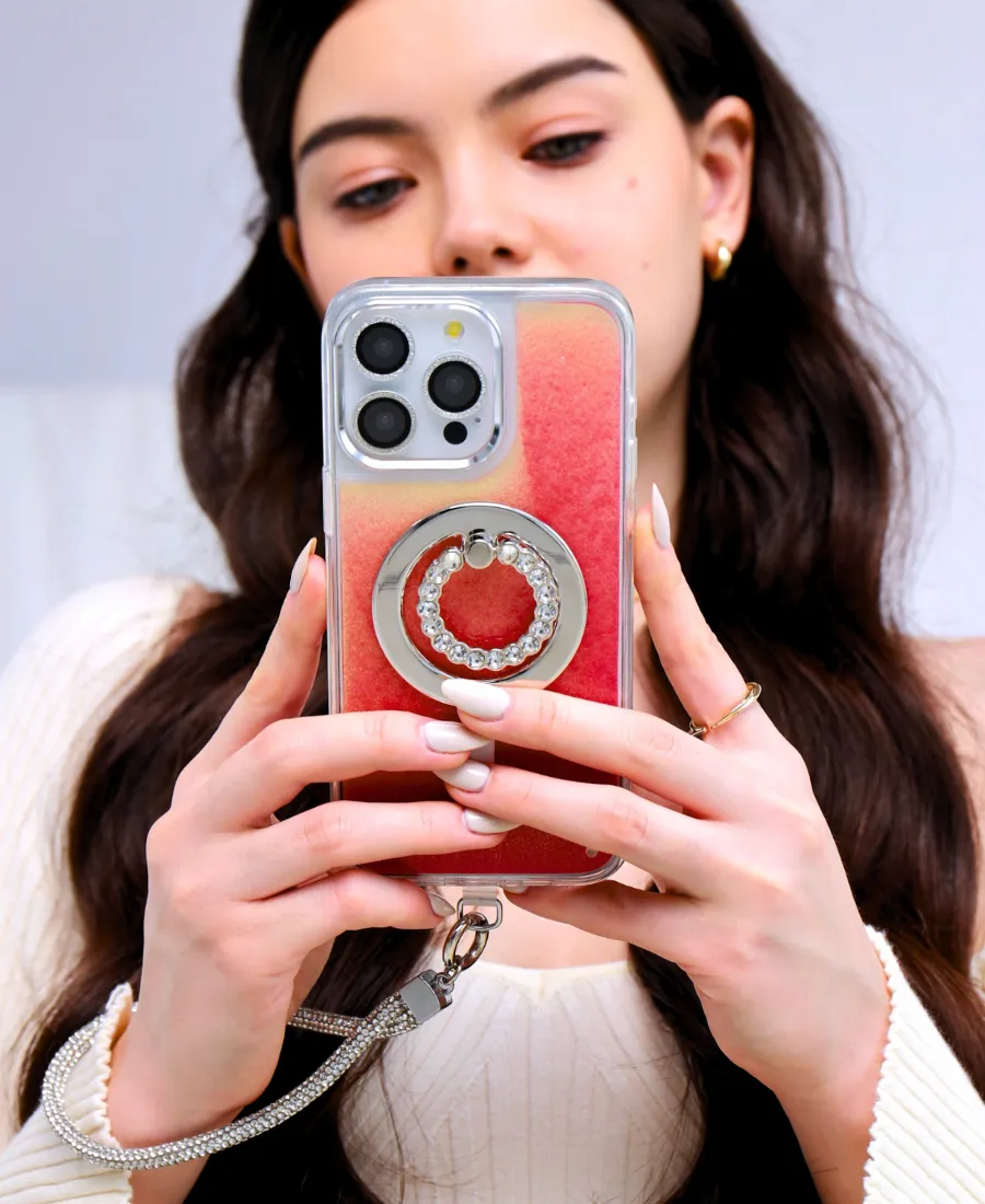 Sunset Glitter MagSafe Phone Case Comfort grip design