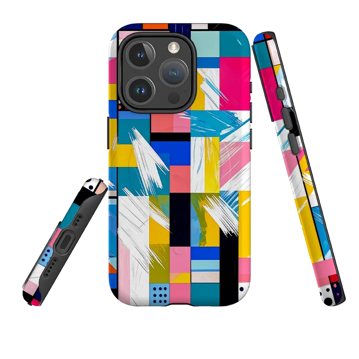 iPhone MagSafe Tough Case - Technicolour Blast Durable Texture Finish