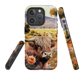 Minimal Surface Layer iPhone MagSafe Tough Case - Highland Cow III
