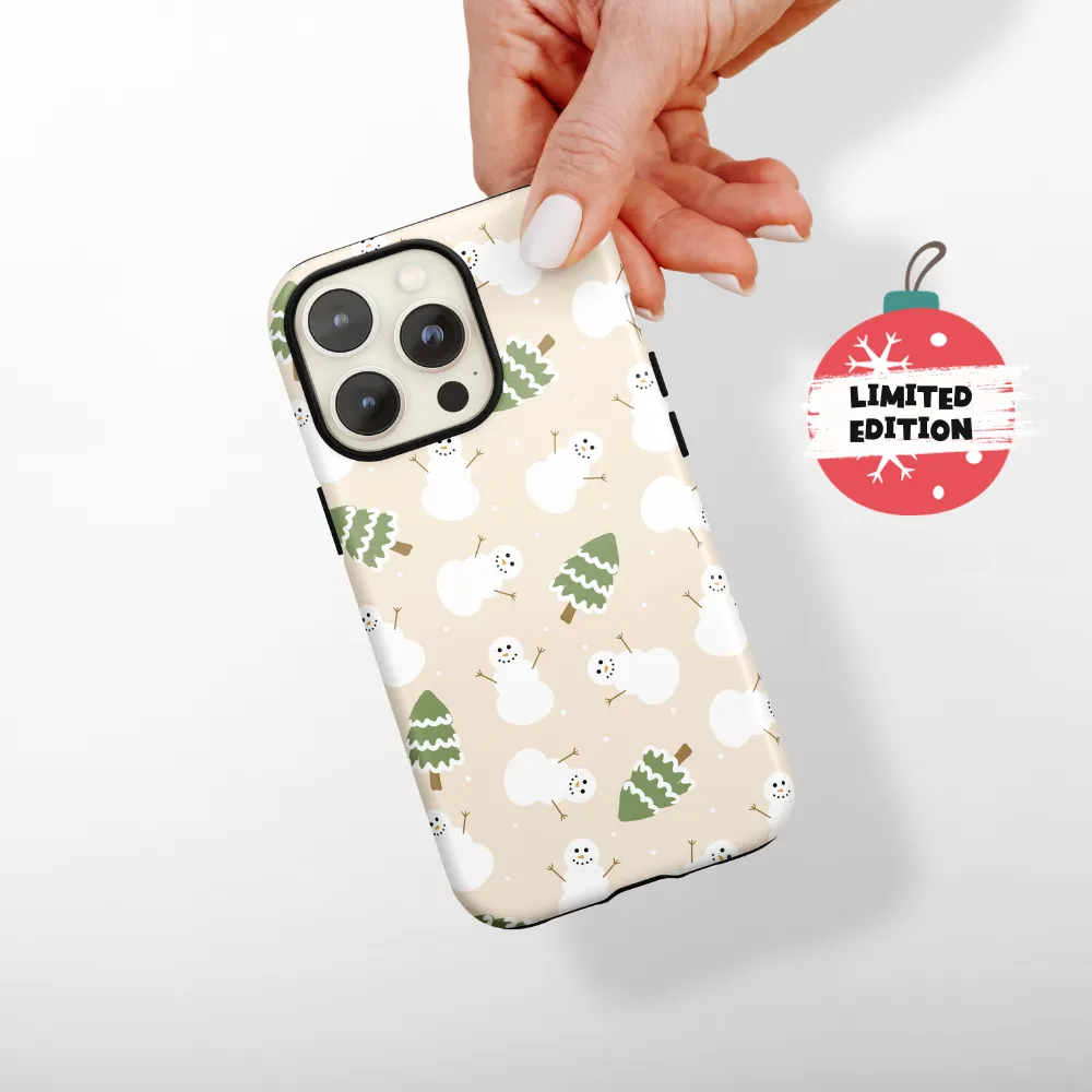 Lightweight accessory Daily Durability Tough Phone Case - Snowman