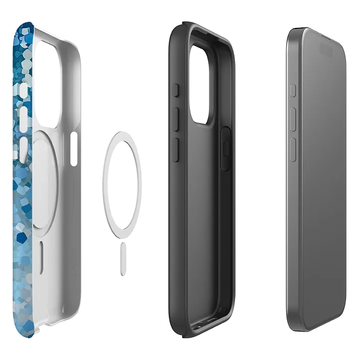 Handheld device Smooth Look iPhone MagSafe Tough Case - Blue Glitter II (Case does not glitter)