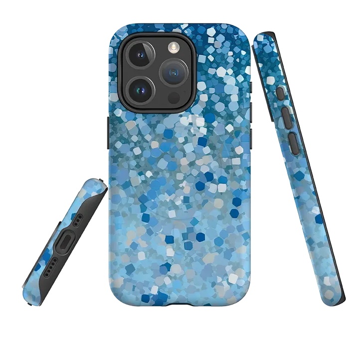 Smooth Coating Protective Finish iPhone MagSafe Tough Case - Blue Glitter II (Case does not glitter)