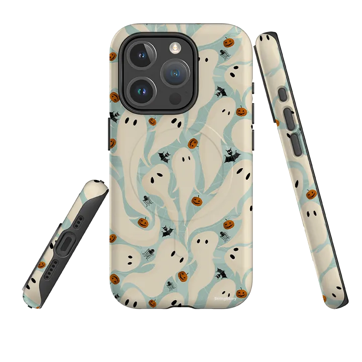 Durable Surface iPhone MagSafe Tough Case - Spooky Pattern By Maja Lindberg