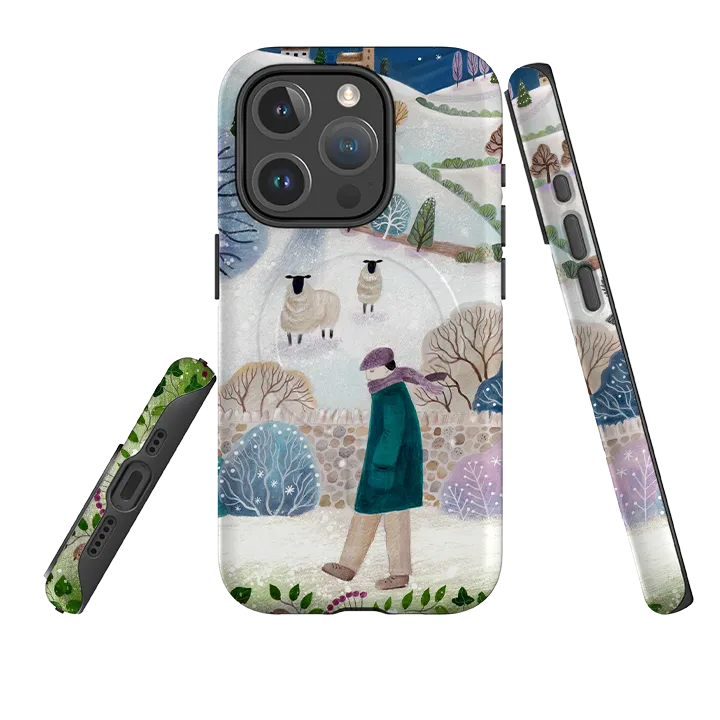 iPhone MagSafe Tough Case -  Across Snowy Fields By Bex Parkin Hybrid Pattern Design