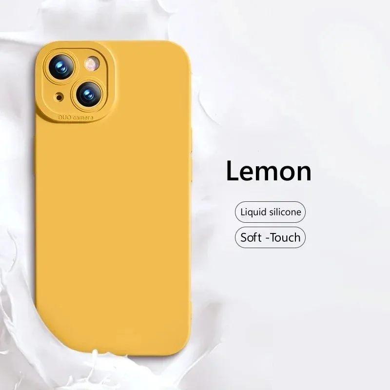 Fashion Choice Practical Look Full Cover Soft Liquid Silicone Case For iPhone