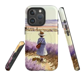 iPhone MagSafe Tough Case - Girl In Fields Slim Texture Lightweight Feel