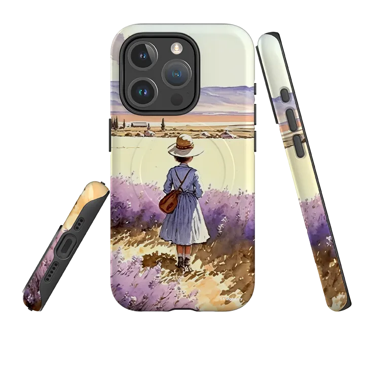 iPhone MagSafe Tough Case - Girl In Fields Slim Texture Lightweight Feel