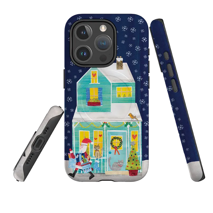 hybrid design Protective Build Texture iPhone MagSafe Tough Case -  Holiday House By Tracey English