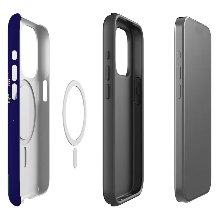 Minimal Shield Texture Minimal Frame iPhone MagSafe Tough Case -  Hare Magic By Patternista