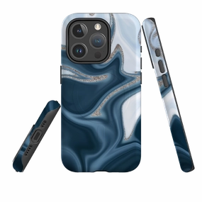 Luxury Surface Hybrid Build iPhone MagSafe Tough Case -  Blue Ice