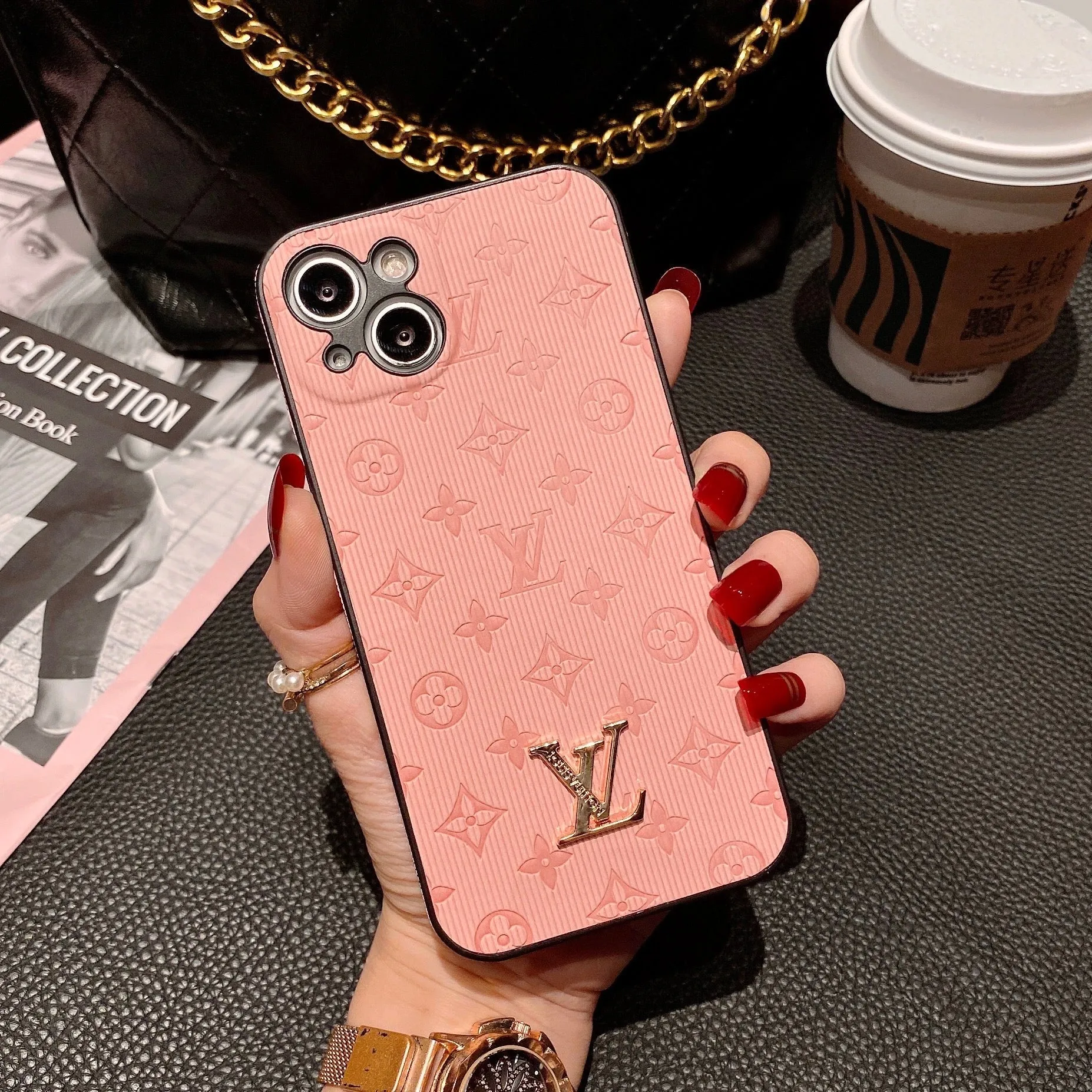Modern Layer Vivid Detail NEW LV Shine x Mono iPhone Case