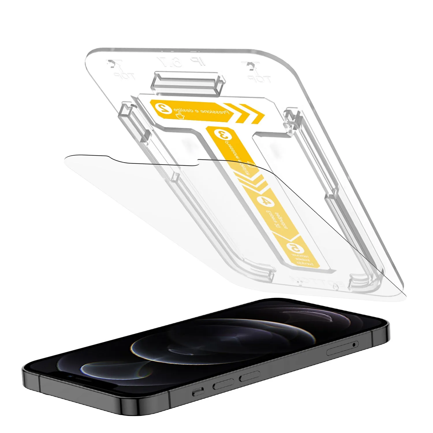 protective gadget cover iPhone 12 Pro Max Clear HD tempered glass screen protector (2 Pack)