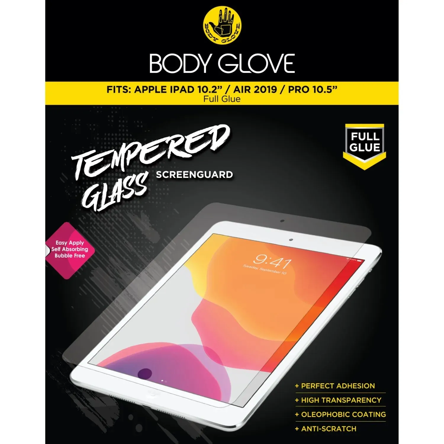Tempered Glass Guard Body Glove Tempered Glass Screen Protector - Apple iPad 10.2 (2019-2021) / iPad Air (2019) / iPad Pro (2017)