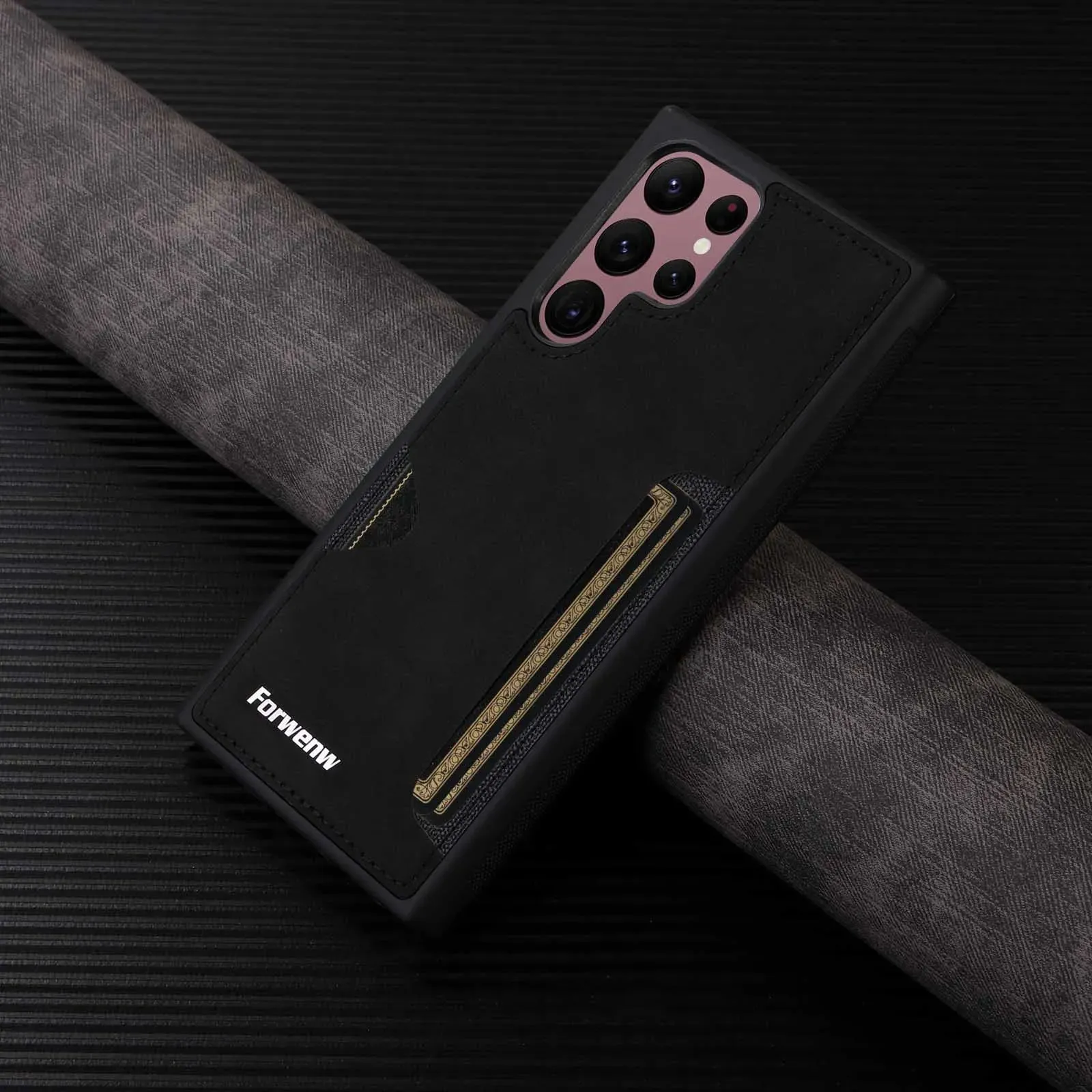 Anti scratch Easy Grip Leather Case With Wallet Card Holder For Samsung S24/S23 Series