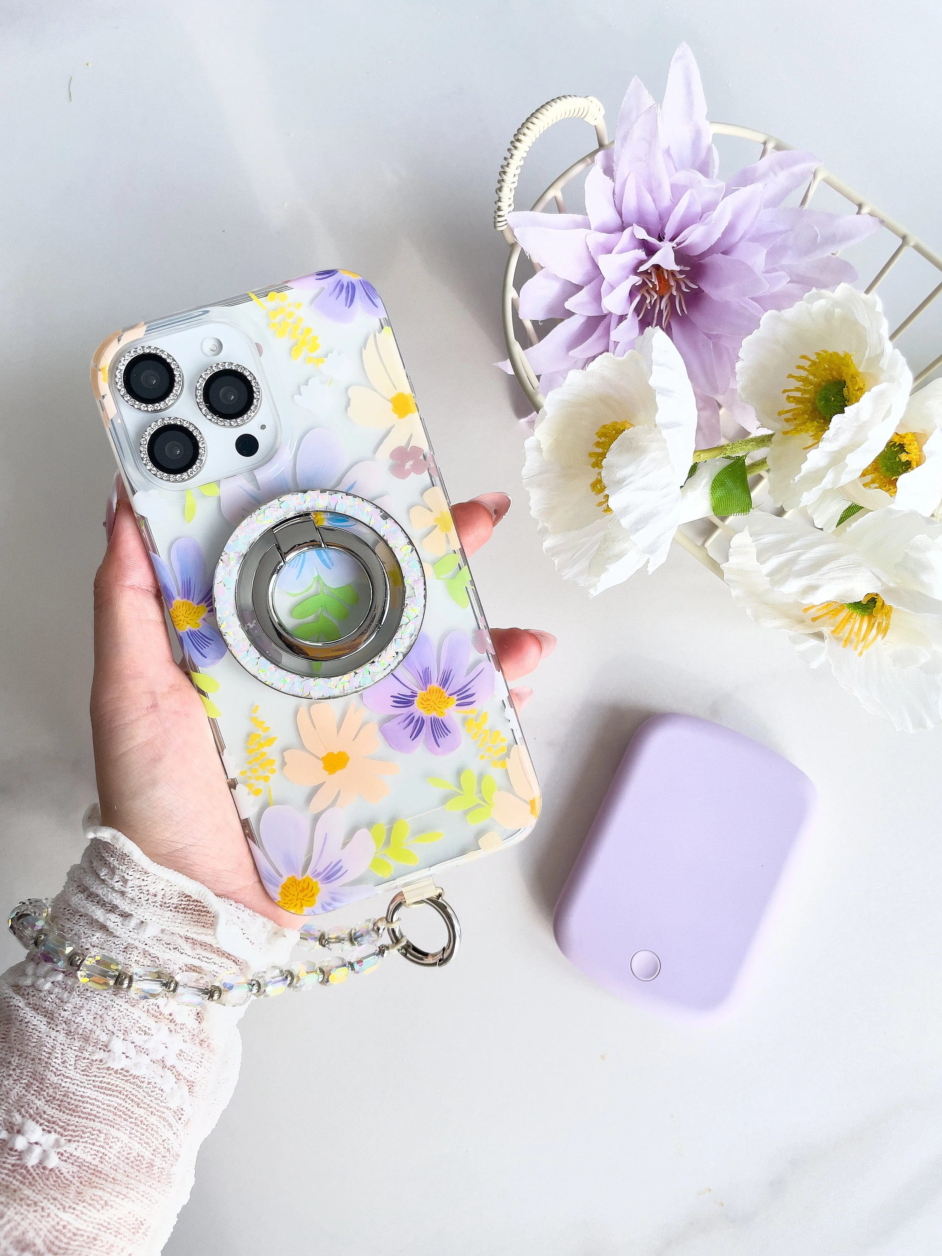 Refined Look Pastel Blooms MagSafe Phone Case