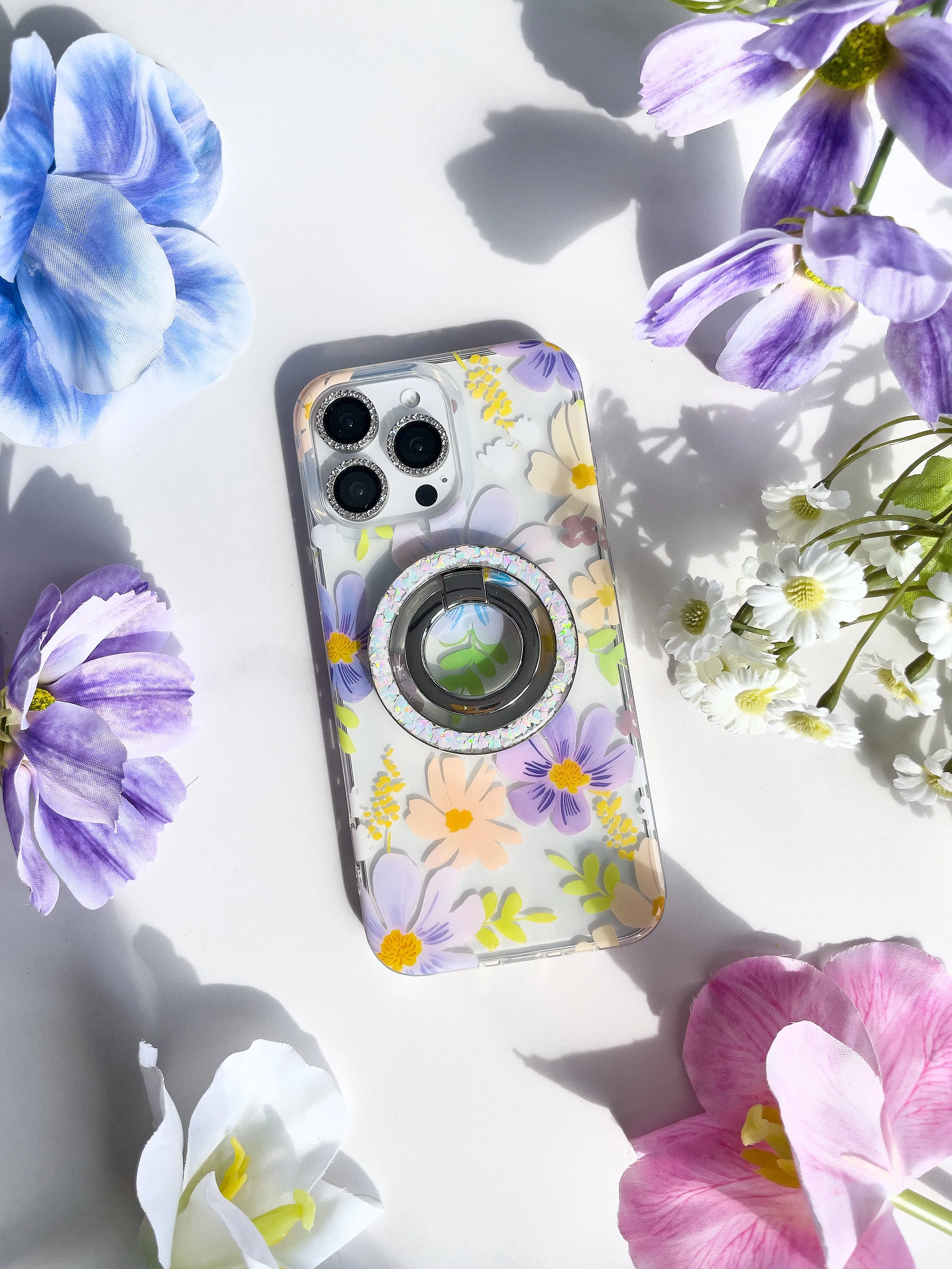 Pastel Blooms MagSafe Phone Case Shockproof Corners Hybrid Detail