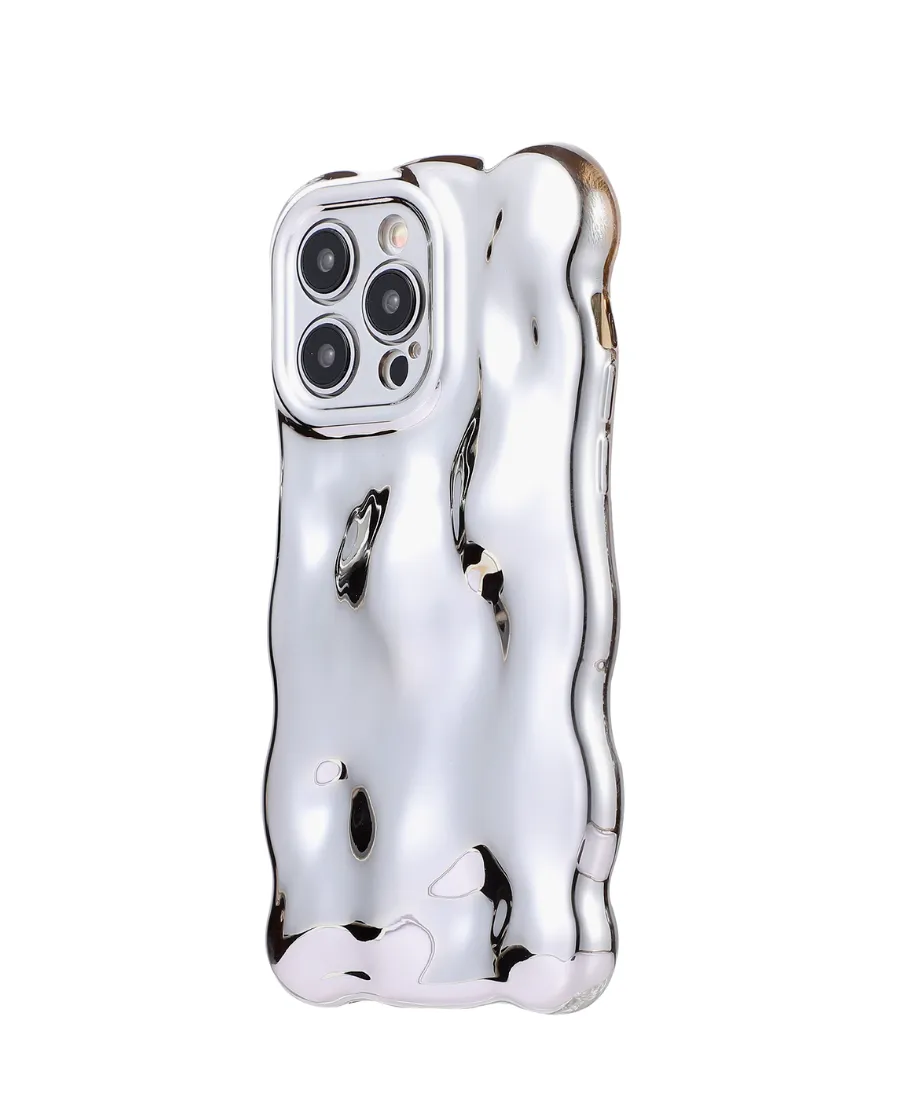 Silver Fantasy Phone Case Stylish Texture