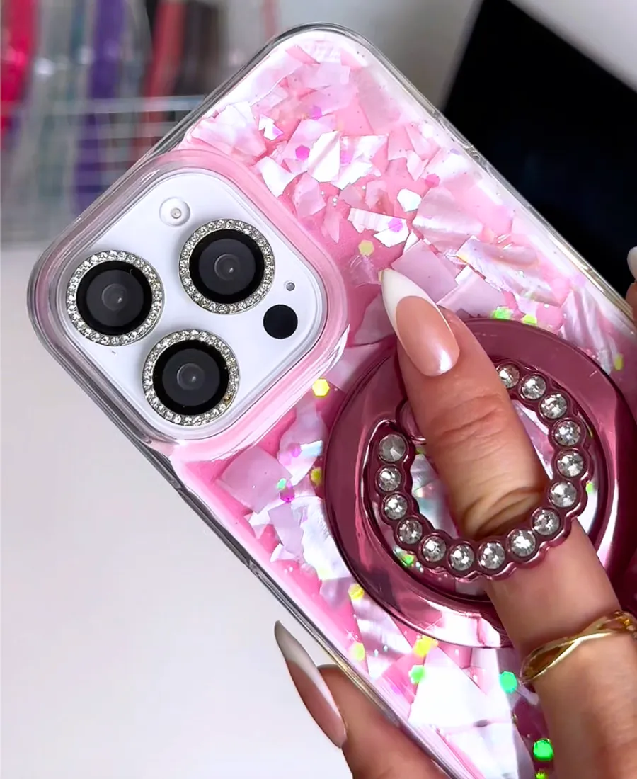 Classic Look Pink Abalone Shell MagSafe Phone Case