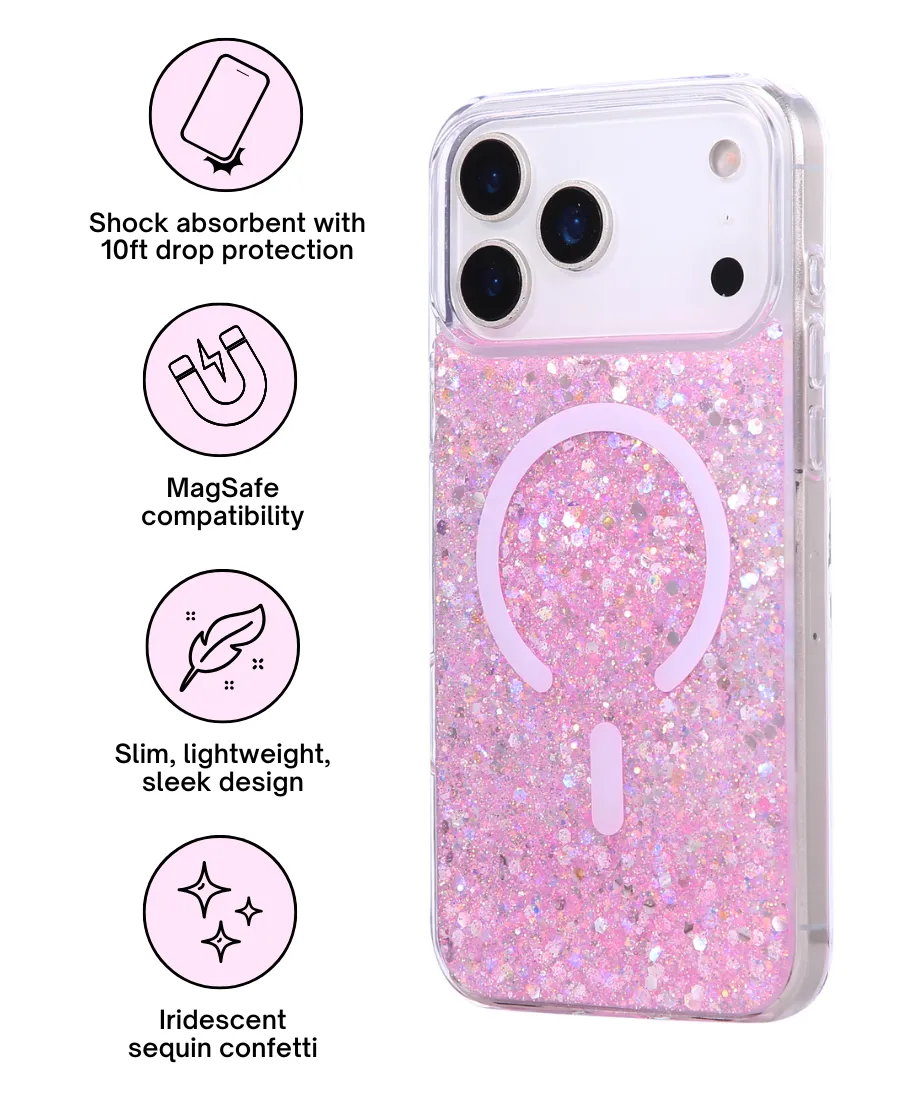 Soft Frame Rugged Detail Layer Pink Disco MagSafe Phone Case