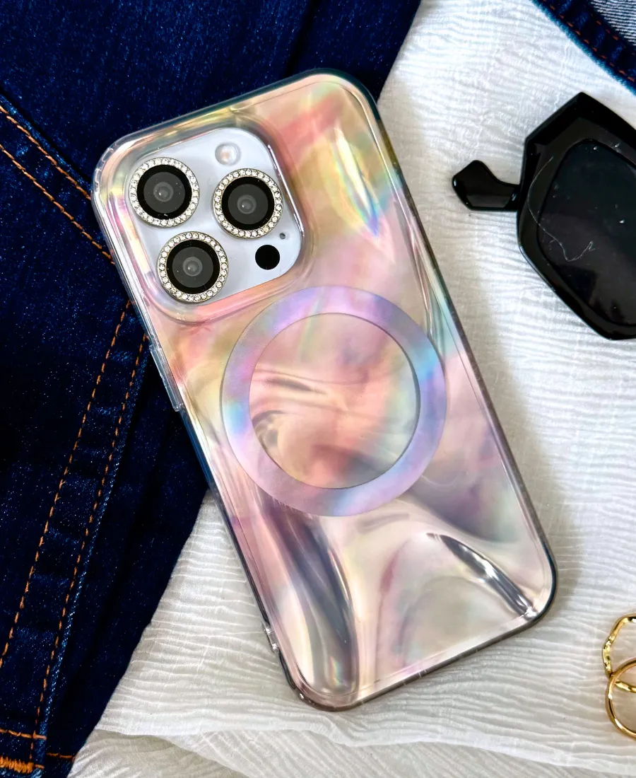 Pink Haze Cosmic MagSafe Phone Case Protective Build Texture Practical Accessory