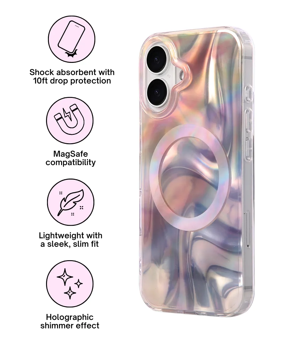 Modern Texture Look Pink Haze Cosmic MagSafe Phone Case