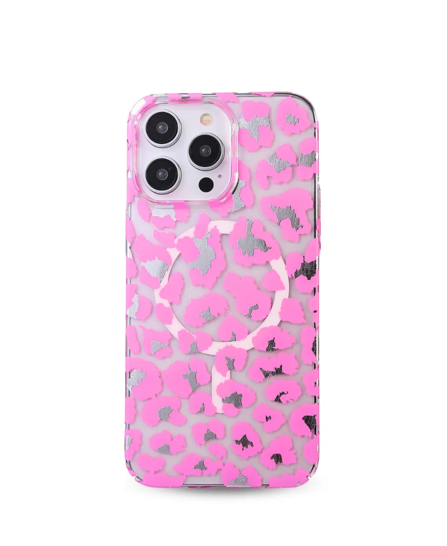 Pink Leopard MagSafe Phone Case Premium Detail