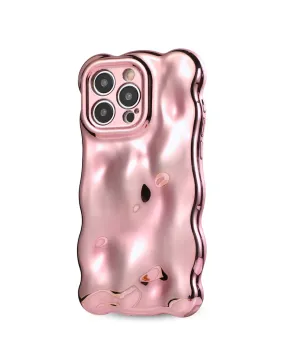 Pink Metallic Fantasy Phone Case Polished Style Durable Texture