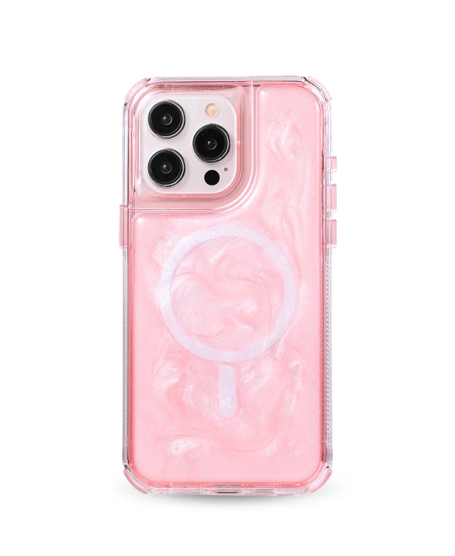 Pink Mystic MagSafe Phone Case Trendy Texture