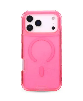 Pink Neon MagSafe Phone Case Stylish Detail