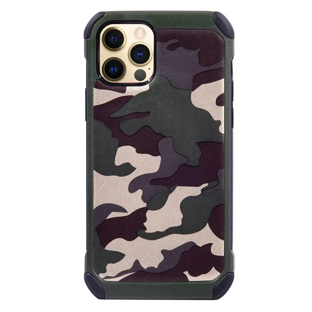 Army/Military Camouflage Silicone Soft TPU Shockproof Armor Case for iPhone Modern Surface Design