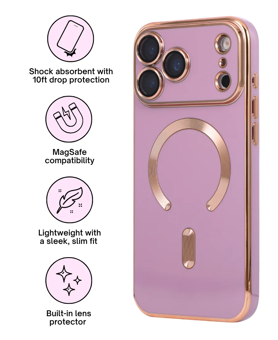 Mauve Luxe MagSafe Phone Case Hard Shell Trendy Finish