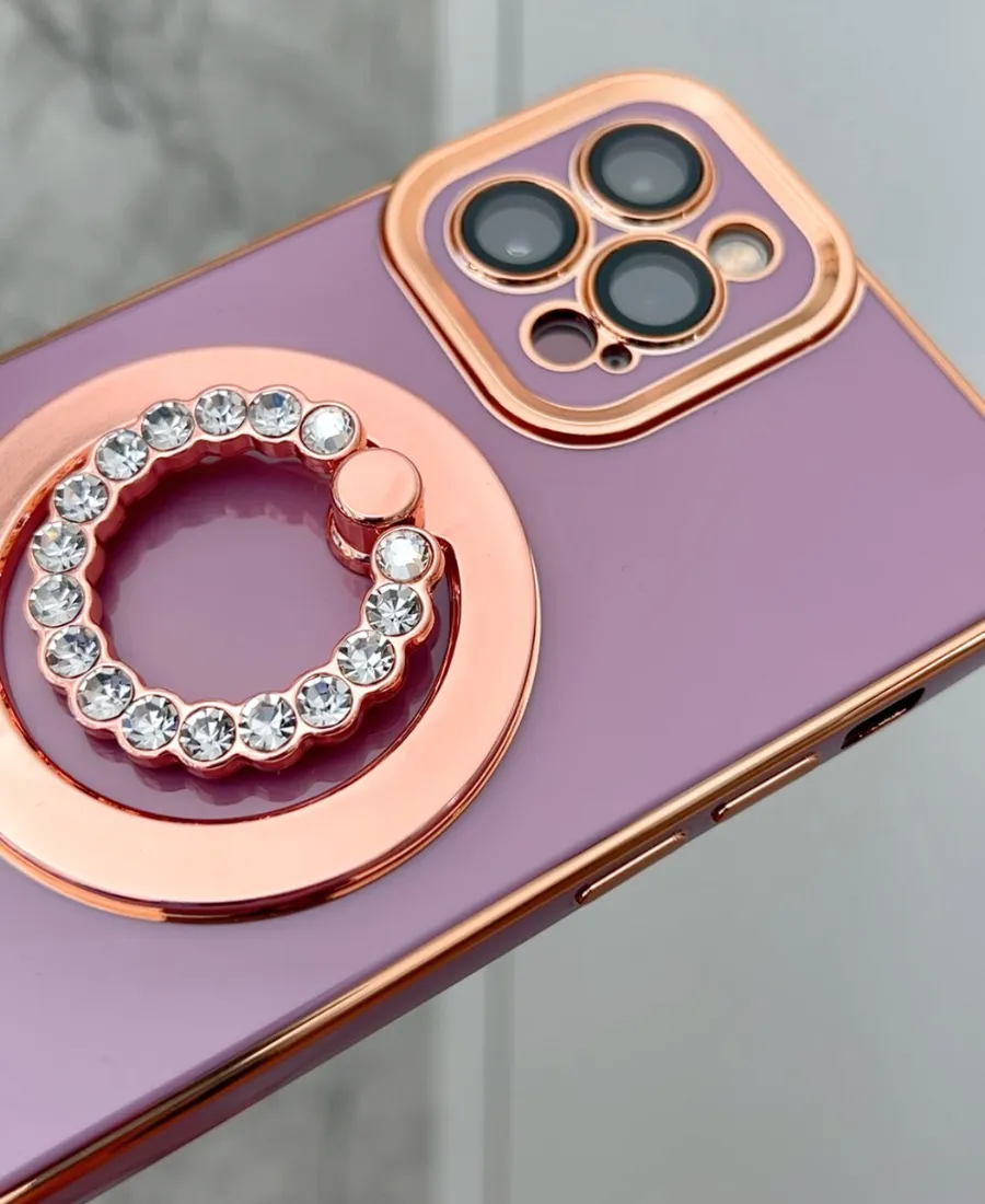 Elegant Pattern Design Sleek Build Mauve Luxe MagSafe Phone Case