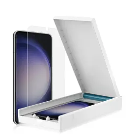 Premium 3D Curved Screen Protector with Installation Box for Galaxy S23 Ultra(Type White) HD Protection