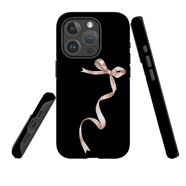 iPhone MagSafe Tough Case -  Wiggly Ribbons Black Compact Frame